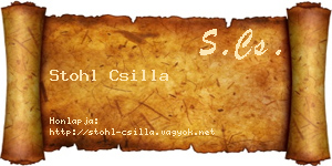 Stohl Csilla névjegykártya