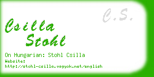 csilla stohl business card